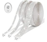 Shein 1 yarda de cinta de diamante de cristal de piedras preciosas con autoadhesivo, pegatina de brillo de piedras preciosas para decoración navideña, manua