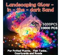 Shein 10.000 piezas de arena de resina, piedra luminosa artificial, arena luminosa para jardín, piedra luminosa de suculenta de 3-5 mm, adecuada para decora