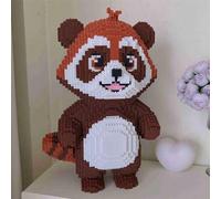 Shein 10,000 piezas de bloques de construcción de gran tamaño con diseño de oso panda marrón, rompecabezas, juguetes DIY de alta dificultad para adultos, fi