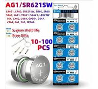 Shein 10-100 piezas Baterías alcalinas AG1 LR621 364 V364 164 531 SR621 SR621SW SR60 CX60 de 1.55V, adecuadas para relojes, llaves de coche, controles remot