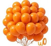 Shein 10/20/30/40/50 piezas Globos naranjas de 18/12/10/5 pulgadas, globos de látex naranjas para fiestas de graduación, Halloween, otoño, tropicales, Acció