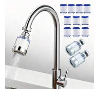 Shein 10/20/30 piezas Filtro de grifo de agua, Filtro de grifo giratorio 360°, Filtro de grifo de baño que elimina el flúor y el agua dura, Purificador de a