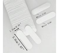Shein 10/20/50/100/200 piezas/Paquete Limas de uñas blancas desechables DIY - Limas de papel de lija de doble cara, adecuadas para manicura y pedicura