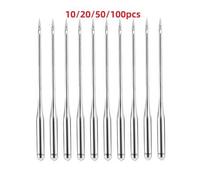 Shein 10/20/50/100 piezas Agujas universales para máquina de coser - Puntas de precisión afiladas para Singer, Brother & Máquinas de vástago bajo Compatible
