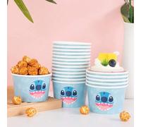 Shein 10/25 piezas Platos de papel con diseño de Stitch de Disney, cajas para papas fritas, cajas para palomitas de maíz, decoraciones de fiesta de cumpleañ