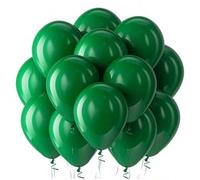 Shein 10/30/50/70/90 piezas Globos de látex verde de 5/10/12/18 pulgadas - Globos de helio redondos de color verde oscuro, adecuados para bodas, graduacione
