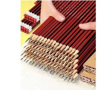 Shein 10/30/50 piezas Lápices clásicos rojos y negros, lápices de boceto para premios de estudiantes, papelería de aprendizaje con goma de borrar, lápices e