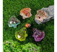 Shein 10/30/50 piezas Ranas/Sapos luminosos DIY, Mini ranas/sapos luminosos de resina, mini juguetes, accesorios de decoración hechos a mano, ranas/sapos lu
