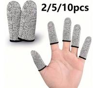 Shein 10/5/2 piezas Mangas protectoras para dedos anticorte, engrosadas y resistentes al desgaste para protección de dedos en trabajos de cocina, costura, j