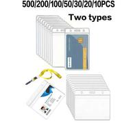Shein 10/5 piezas Fundas protectoras de PVC impermeables para tarjetas de la Seguridad Social y de Medicare - Fundas de vinilo transparente de 12 milímetros