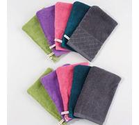 Shein 10/8/2 piezas Guantes de baño, de tela de rizo, absorbentes y suaves, aptos para el baño, toalla de baño, guantes reutilizables para desmaquillarse, d