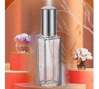 Shein 10/8/5/3/2/1 pieza Botella de perfume de vidrio transparente de 5ml, 10ml, 20ml, botella atomizadora vacía de vuelta al colegio, botella cosmética de