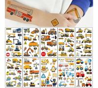 Shein 10 Hojas Tatuaje Temporal De Dibujos Animados Con Patrones De Excavadoras, Bulldozers Y Camiones De Ingeniería,tatuajes maquina para tatuar tatuajes f