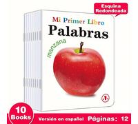 Shein 10 libros de la serie "Mi Primer Libro" en español, diseñados para aumentar el vocabulario temprano, ampliar los horizontes y promover el desarrollo d
