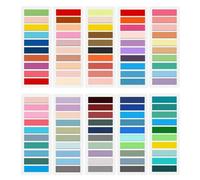 Shein 10 paquetes, 2000 piezas de notas adhesivas de película transparente de índice de colores para marcar lecturas de estudiantes/stickies, útiles escolar