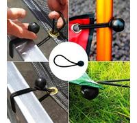 Shein 10 piezas/20 piezas Cuerdas elásticas de nailon resistente con ganchos de bola de metal - Resistencia a la tracción de 55.34 kg, cuerdas elásticas neg