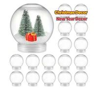 Shein 10 piezas/5 piezas/1 pieza Bola de nieve de plástico, bola de agua de plástico transparente, bola de nieve recargable con tapa de rosca, adecuada para