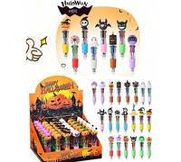 Shein 10 piezas/5 piezas/1 pieza - Bolígrafos de 4 colores de Halloween, regalos de vuelta al colegio de Halloween, bolígrafos de Halloween al por mayor, re