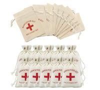 Shein 10 piezas Bolsas de arpillera para kit de resaca, bolsas de lona, bolsas de artículos de supervivencia de emergencia, bolsas porta-obsequios de boda,