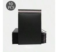 Shein 10 piezas Bolsas de sobre de burbuja mate coextruidas, bolsas de espuma de embalaje de ropa con protección contra golpes y agua con efecto tizón para