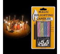 Shein 10 piezas/Caja Velas de cera inapagables, velas mágicas, artículos novedosos y de broma creativos