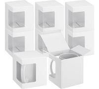 Shein 10 piezas Cajas transparentes para tazas de ventana, Embalaje de regalo DIY creativo con graffiti, Mejor opción para cumpleaños, boda, Navidad, Año Nu