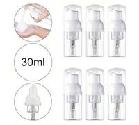 Shein 10 piezas de 30ml/1 pieza de 60ml Botellas rellenables con bomba de espuma - Envase de plástico transparente a prueba de fugas con dispensador de espu