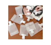 Shein 10 piezas de 30ml/50ml/100ml Bolsa de empaque portátil para cosméticos, champú, loción, bolsa de succión reutilizable con boquilla para rellenar, bote