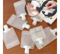 Shein 10 piezas de 30ml/50ml/100ml Bolsas de empaque de cosméticos portátiles reutilizables con boquilla para loción, champú, perfume, etc. Accesorios esenc