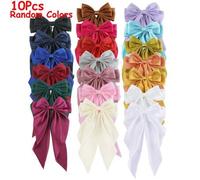 Shein 10 Piezas De Clips De Cabello Con Lazo Vintage Francés De Color Al Azar Para Niñas, Elegante Valor Pack De Accesorios De Cabello De Clips De Corbata M