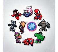 Shein 10 piezas de dijes para zuecos de PVC de Avengers, decoraciones de goma suave hueca para zuecos, rellenos de bolsa de regalo para fiesta de cumpleaños