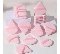 Shein 10 piezas de esponjas de maquillaje triangulares reutilizables, aplicadores de maquillaje multiusos para base de maquillaje, BB cream, corrector, rubo