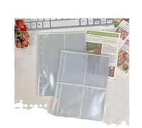 Shein 10 piezas de hojas sueltas de recambio de PP transparente tamaño A5, hojas de inserción de álbum de fotos de 3"/5"/7" con 6 agujeros, almacenamiento d