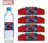 Shein 10 piezas de Marvel, pegatinas de vaso de agua del superhéroe Spiderman - Pegatinas de vasos de agua con patrones de dibujos animados lindos, adecuada