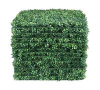 Shein 10 piezas de Pared de Hierba Artificial de Milán, Paneles de Cerca de Hojas Falsas, Paneles de Cerca, Fondo de Césped Artificial, Adecuado para Decora