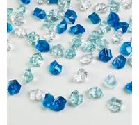 Shein 10 PIEZAS de Rocas de Hielo Falso Multicolor Azul, Cubos de Hielo de Plástico Falso Cristales de Diamante Gemas para Decoración, Exhibición de Boda