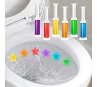 Shein 10 piezas de terapia aromática de gel para inodoro de colores surtidos, limpiador de fragancia floral y desodorizante para inodoro, sólido de larga du
