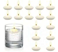 Shein 10 piezas de velas blancas ovaladas flotantes, velas flotantes para boda, hotel, restaurante, fiesta de cumpleaños, cena romántica de festival