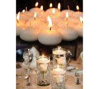 Shein 10 piezas de velas flotantes ovaladas blancas, adecuadas para el Día de San Valentín, bodas, hoteles, restaurantes, aniversarios, Ramadán, fiestas de