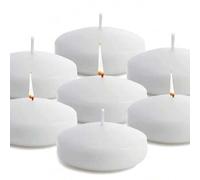 Shein 10 piezas de velas flotantes, velas de parafina blancas sin humo, centros de mesa para bodas, piscinas y ocasiones especiales, Halloween, espeluznante