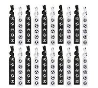 Shein 10 piezas Diademas/Muñequeras elásticas con temática de fútbol, decoradas con lindos patrones de balones de fútbol en blanco y negro. Estos versátiles