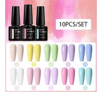 Shein Esmalte De Uñas En Gel Verde Estético Macaron Y2k De 7 Ml, Color De Caramelo Verde De Primavera Y Verano, Manicura De Esmalte Semipermanente, Barniz D