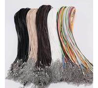 Shein 10 piezas/lote 1.5 mm de pana Collar con corchete ajustable cuerda trenzada para Fabricación de joyas DIY Collar Pulsera