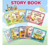 Shein 10 piezas Mis primeros cuentos de fonética en inglés, adecuados para niños en edad preescolar, lectura temprana, incluye sonidos vocálicos cortos y la