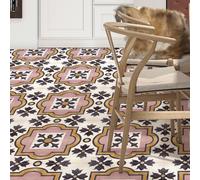 Shein 10 piezas Pegatinas de azulejos florales vintage para piso, gruesas, autoadhesivas e impermeables, cuadradas de 7.87/11.81/15.75 pulgadas, para cocina