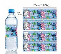 Shein 10 piezas Pegatinas de Stitch de Disney, para etiquetas de botellas de agua, suministros para fiestas de cumpleaños de Stitch, decoraciones para fiest