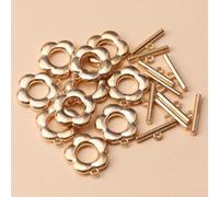 Shein 10 piezas/set moda flor en forma de con hebilla OT para DIY Collar Pulsera Fabricación de joyas