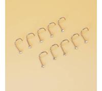 Shein 10 piezas/set Perno nariz al azar con diseño de diamante de imitación 10 piezas nariz Uñas con multicolor estilo popular Joyas perforantes nariz Decor