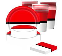 Shein 10 PIEZAS Suministros para fiesta de cumpleaños de dibujos animados y animación, platos de 7"/9", vasos de 9 oz. y servilletas de cóctel, platos de pa