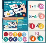 Shein 10 tarjetas de emparejamiento de operaciones de suma y resta dentro del 10, juego de mesa divertido, herramienta educativa, juguete de aritmética mate